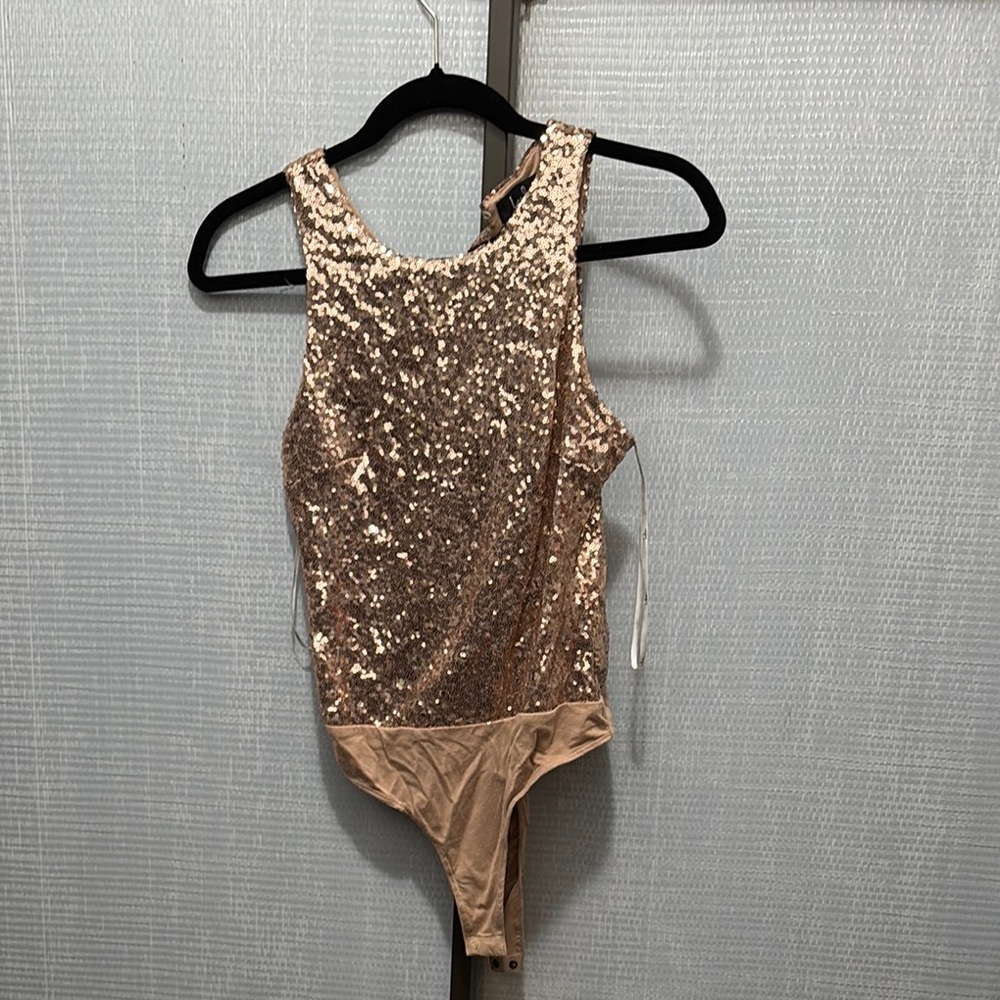 Sequin Kids One Piece in Gold